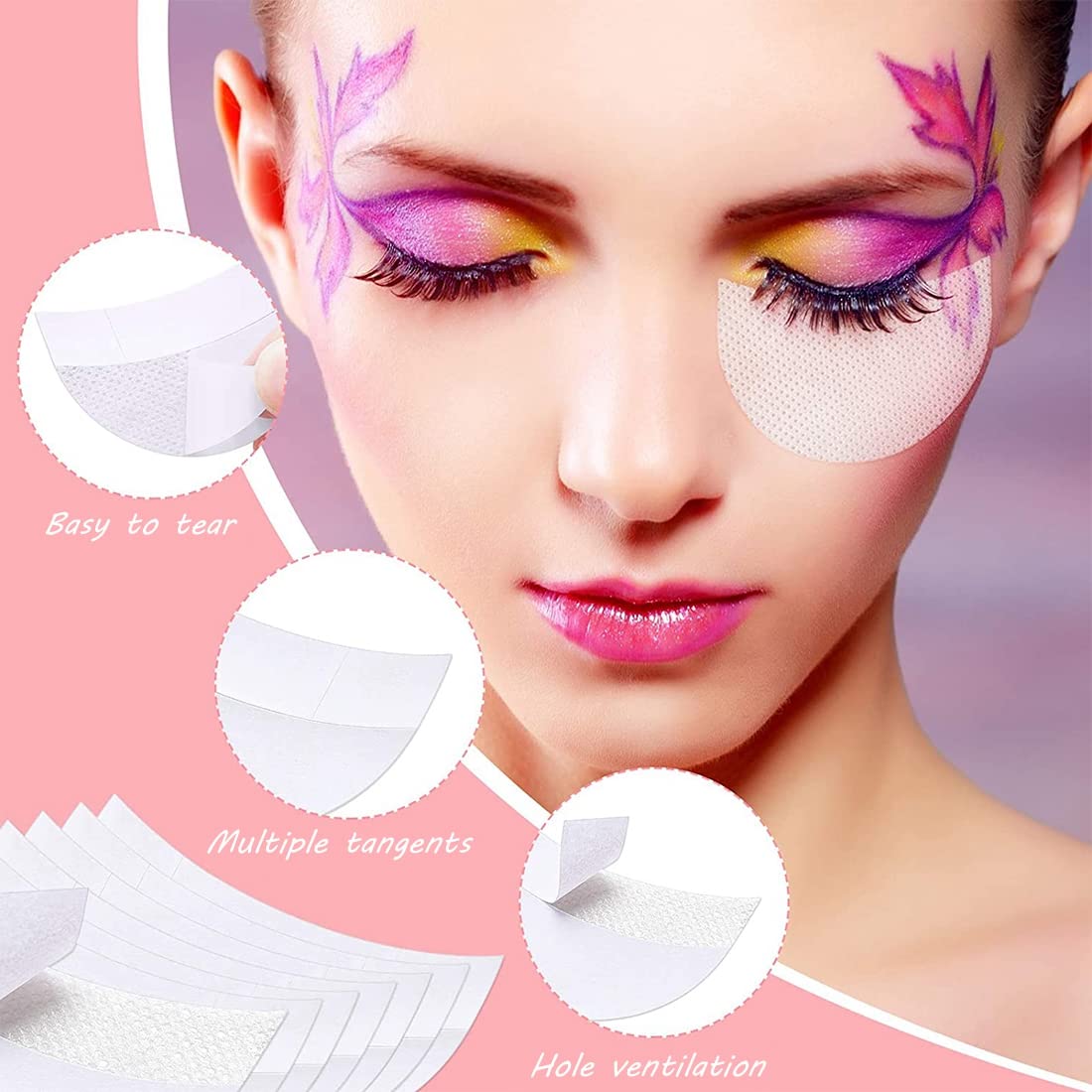 MAYCREATE® 100 Pcs Eyeshadow Shields Under Eye Patch, Professional Makeup Eye Shadow Pads Stencils Eye Tips Sticker, Lint Free Eyeshadow Patches For Eyelash Extensions Sticker/Lip Makeup MAYCREATE® 100 Pcs Eyeshadow Shields Under Eye Patch, Professional Makeup Eye Shadow Pads Stencils Eye Tips Sticker, Lint Free Eyeshadow Patches For Eyelash Extensions Sticker/Lip Makeup
